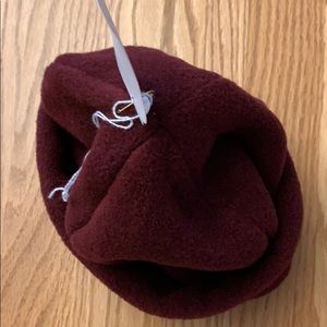 polar fleece maroon hat